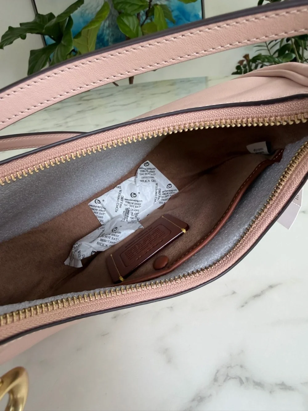 NWT COACH Jonie Bag 22 Glovetanned Leather Cream Pink Crossbody Shoulder CBG16 - Picture 7 of 15